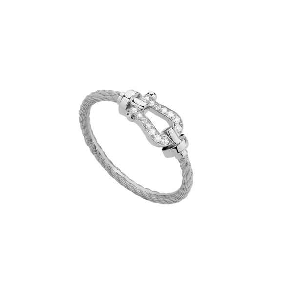 Bague Fred Force 10 petit modèle en or blanc et diamants