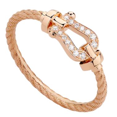 Fred Force 10 small model ring in rose gold and diamonds