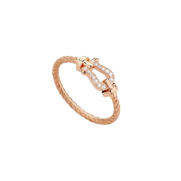 Bague Fred Force 10 petit modèle en or rose et diamants