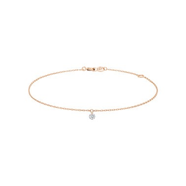 Bracelet La Brune et La Blonde 360° en or rose diamant taille brillant 0,20 carat - Soldat