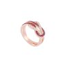 Bague Fred Chance Infinie moyen modèle en or rose, diamants et rubis