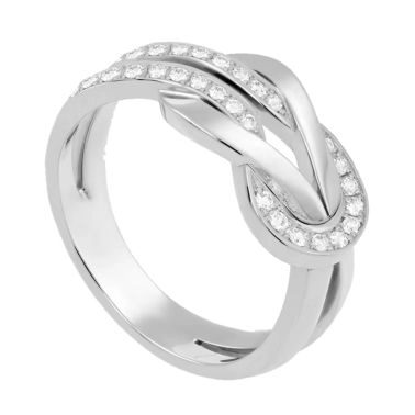 Bague Fred Chance Infinie moyen modèle en or blanc et diamants