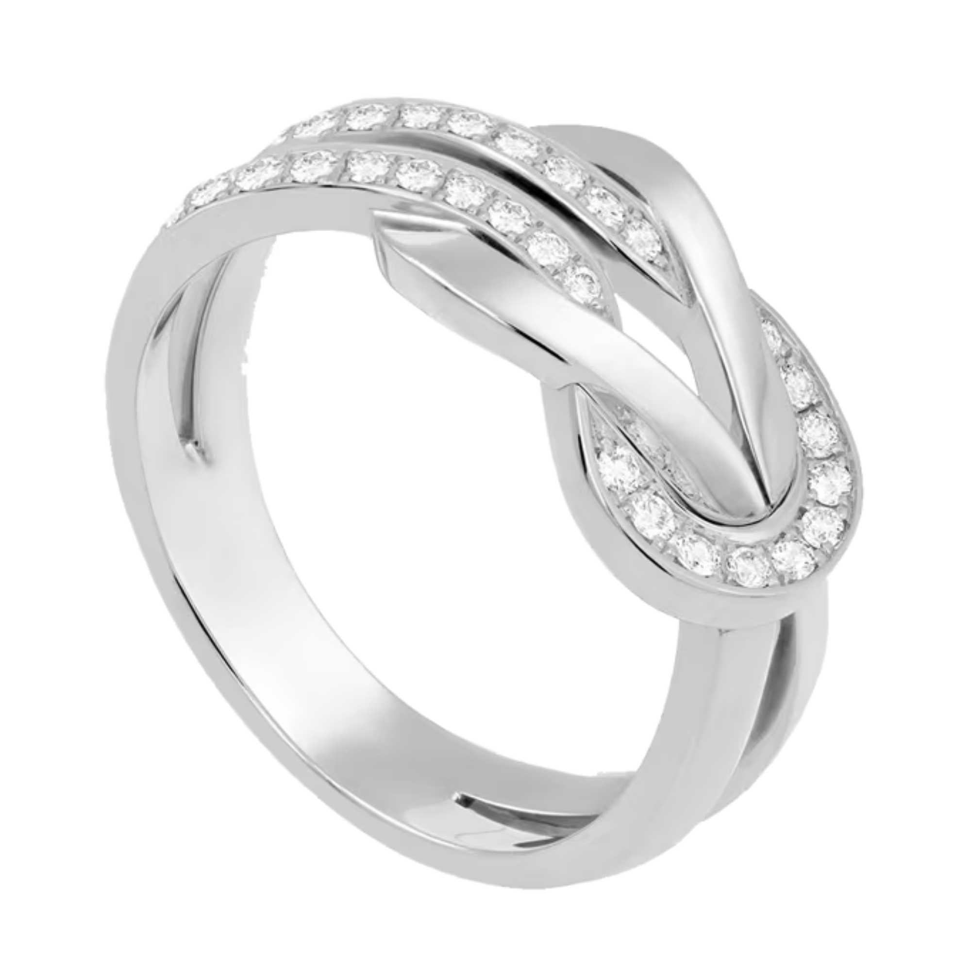 Bague Fred Chance Infinie moyen modèle en or blanc et diamants