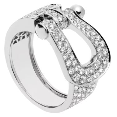 Bague Fred Force 10 Grand modèle en or blanc et diamants