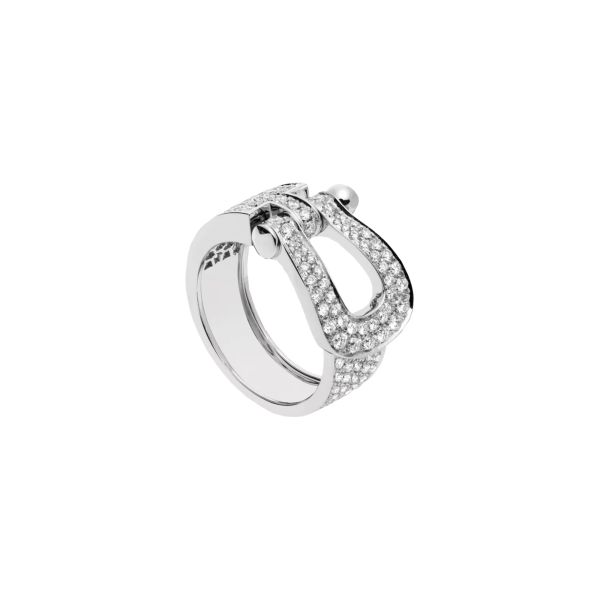 Bague Fred Force 10 Grand modèle en or blanc et diamants