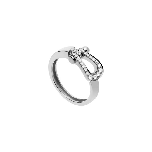 Fred Force 10 Medium Ring in White Gold and Diamonds
