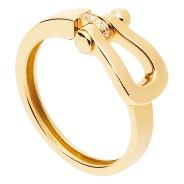Bague Fred Force 10 moyen modèle en or jaune et diamants