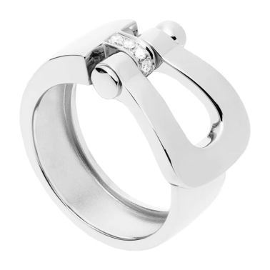 Bague Fred Force 10 grand modèle en or blanc et diamants