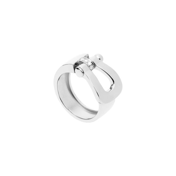 Bague Fred Force 10 grand modèle en or blanc et diamants