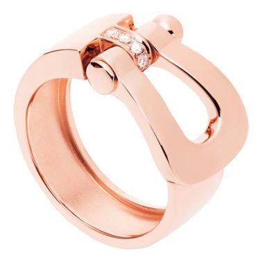 Bague Fred Force 10 grand modèle en or rose et diamants