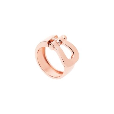 Bague Fred Force 10 grand modèle en or rose et diamants