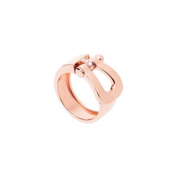 Fred Force 10 large model ring in rose gold and diamonds