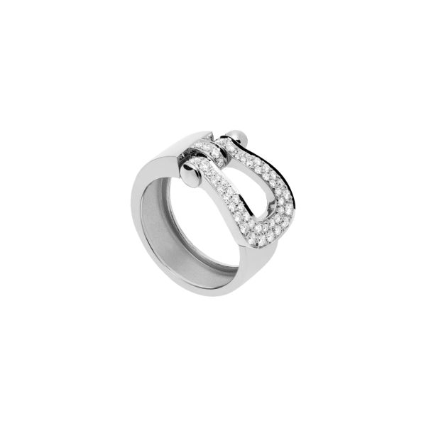 Fred Force 10 large model ring in white gold and diamonds