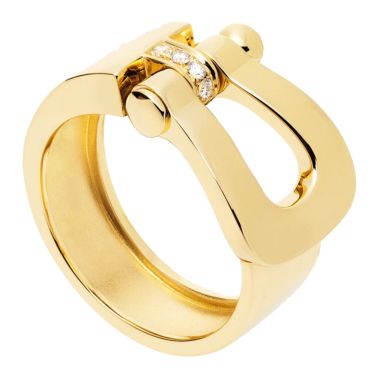 Bague Fred Force 10 grand modèle en or jaune et diamants