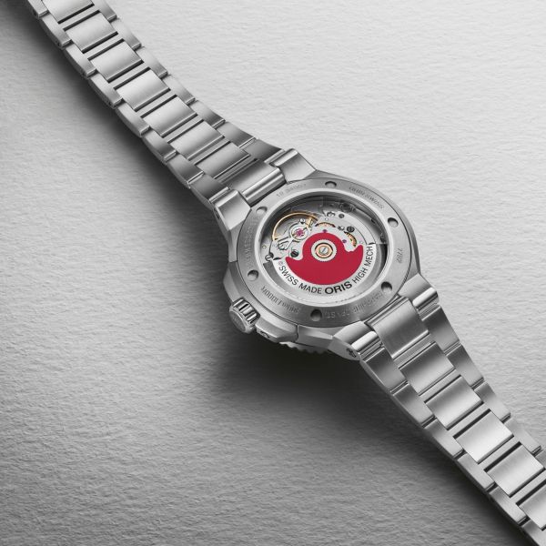 Oris Plongée Aquis Date Caliber 733 watch black dial automatic steel bracelet 36,5 mm