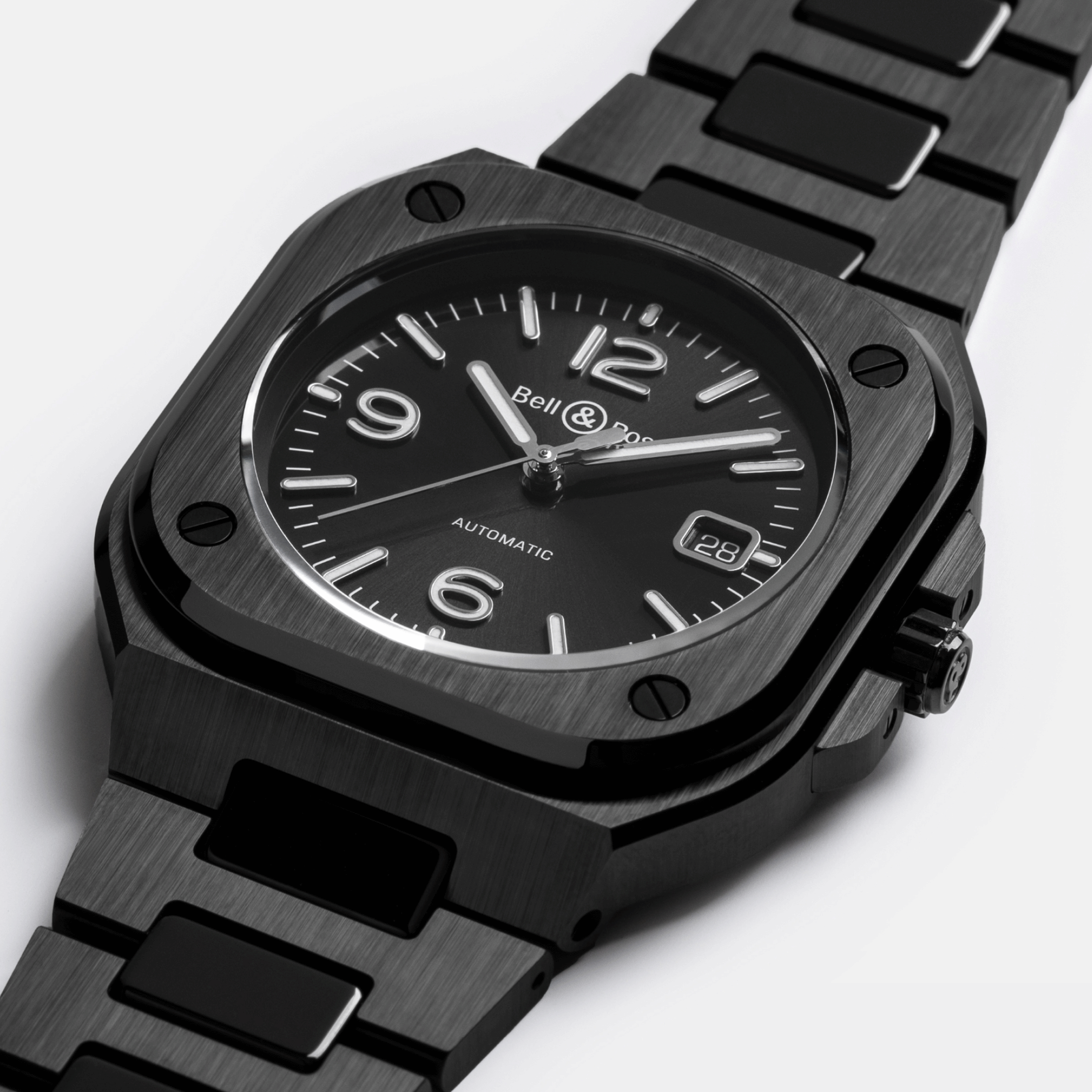 Montre Bell & Ross BR 05 Black Ceramic automatique cadran noir bracelet céramique 41 mm