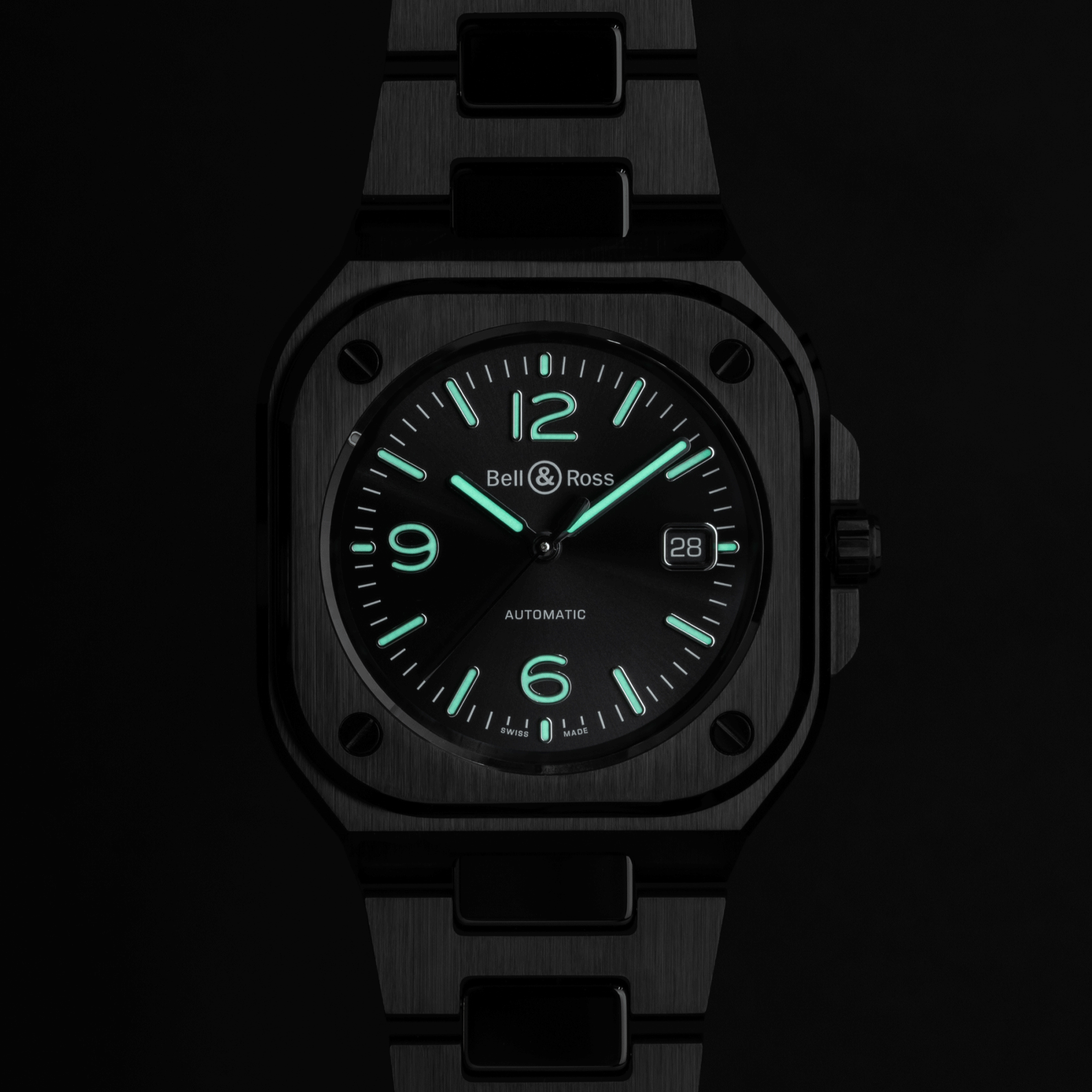 Montre Bell & Ross BR 05 Black Ceramic automatique cadran noir bracelet céramique 41 mm