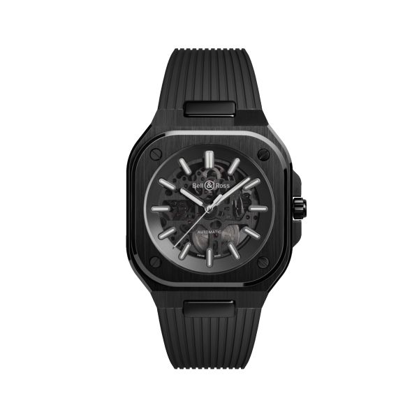 Bell & Ross BR 05 Skeleton Black Ceramic automatic black dial rubber strap 41 mm