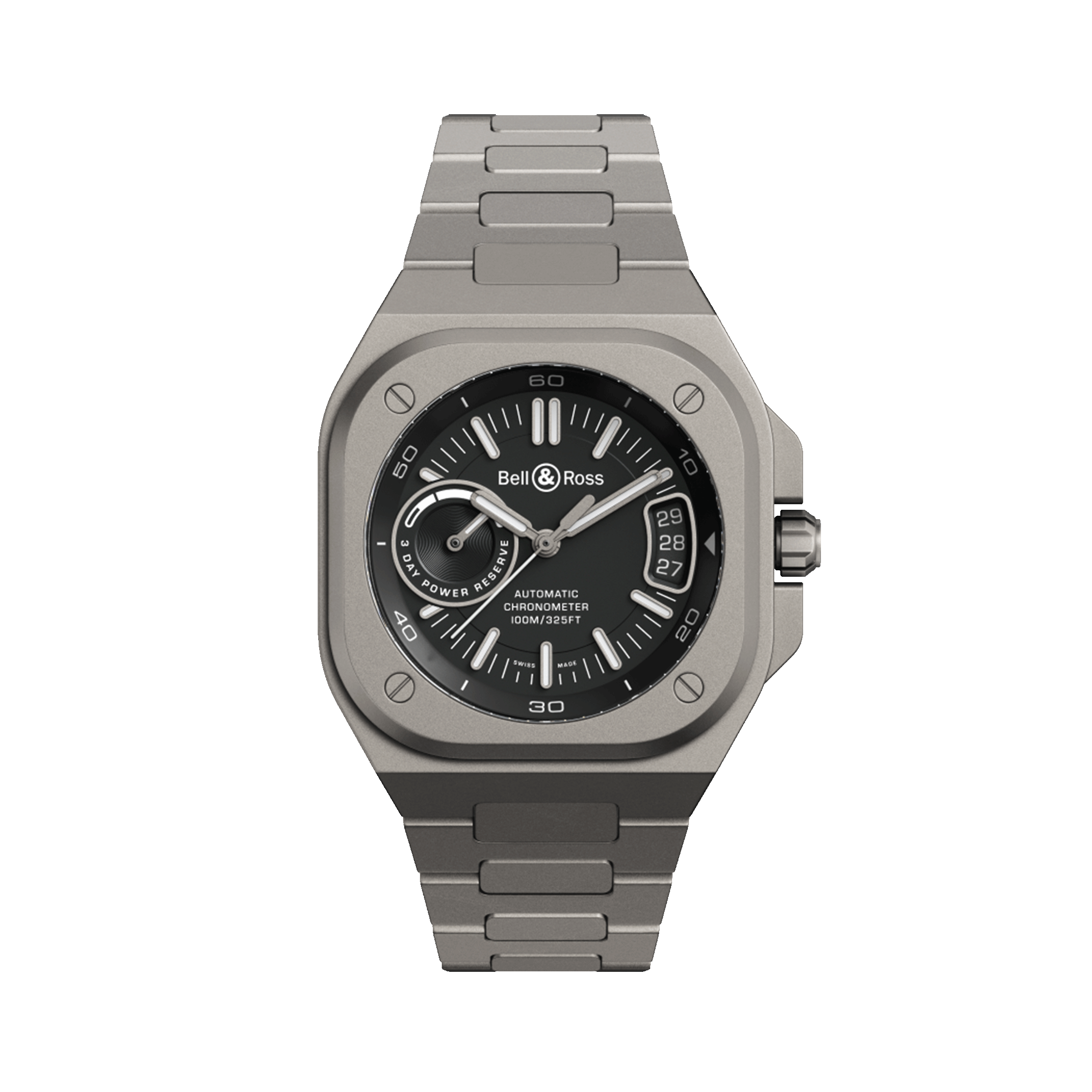 Montre Bell & Ross BR-X5 Black Titanium automatique cadran noir bracelet titane 41 mm