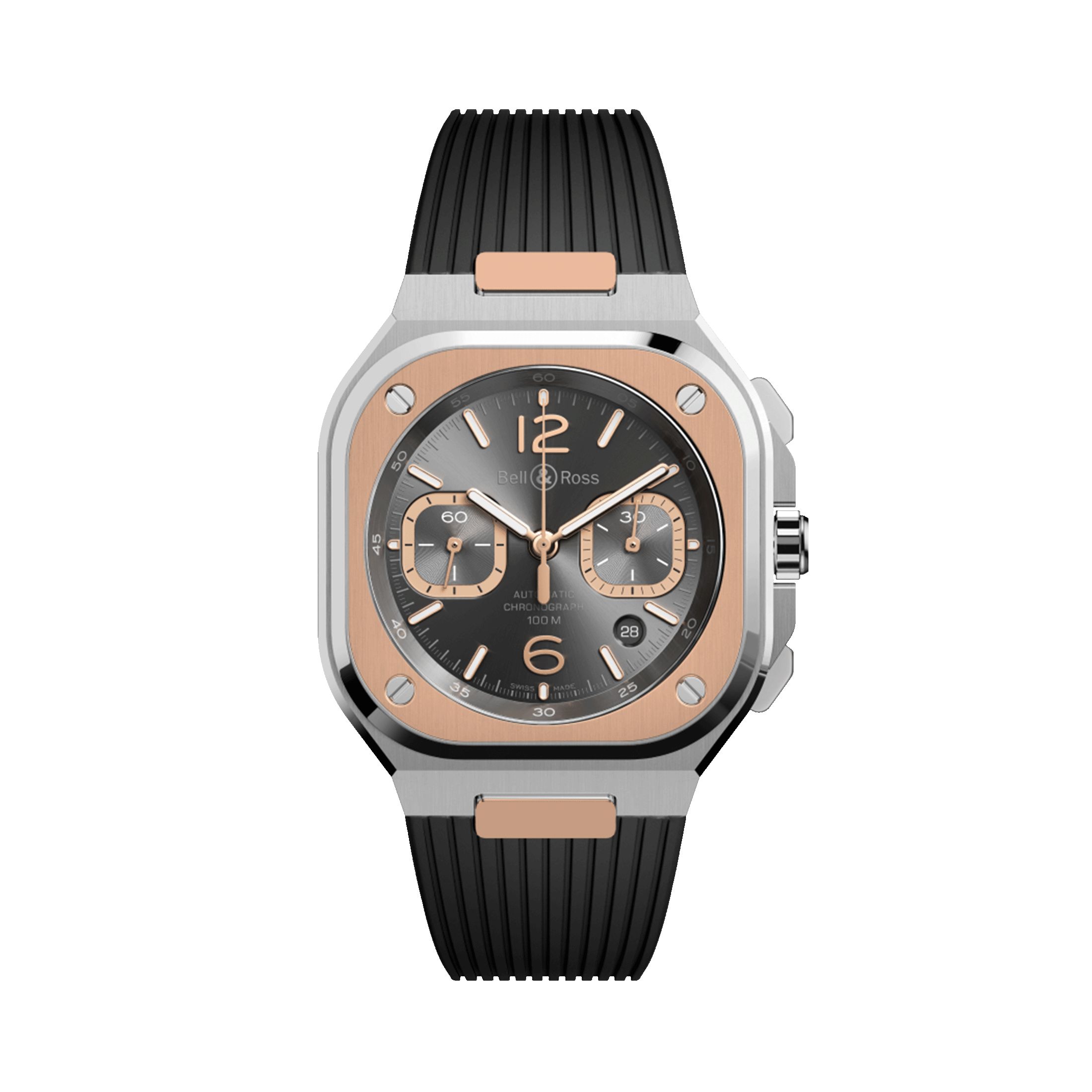 Bell Ross BR 05 Chrono Grey Steel Gold automatic 42 mm Lepage