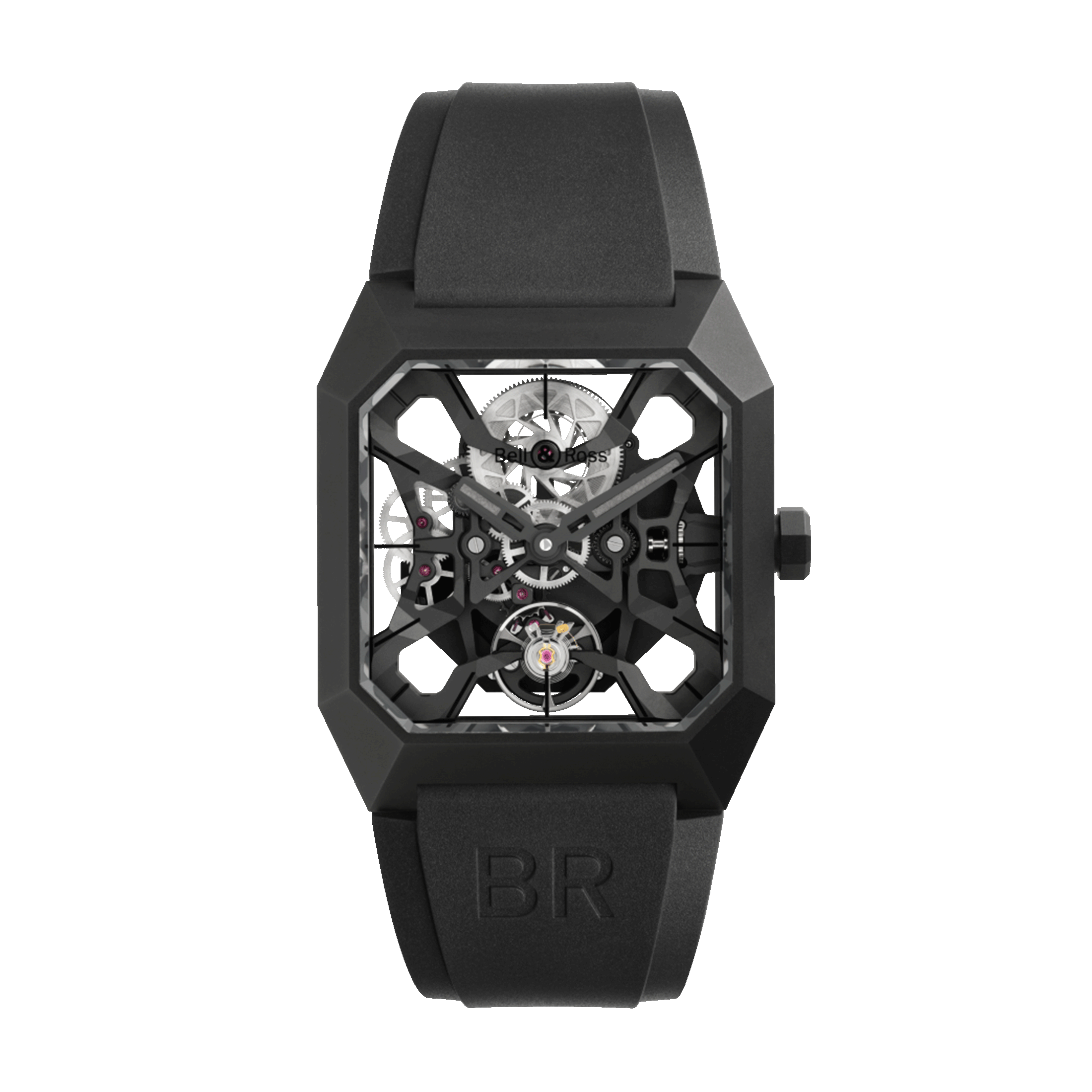 Montre Bell & Ross BR 03 Cyber Ceramic automatique bracelet caoutchouc 42 mm