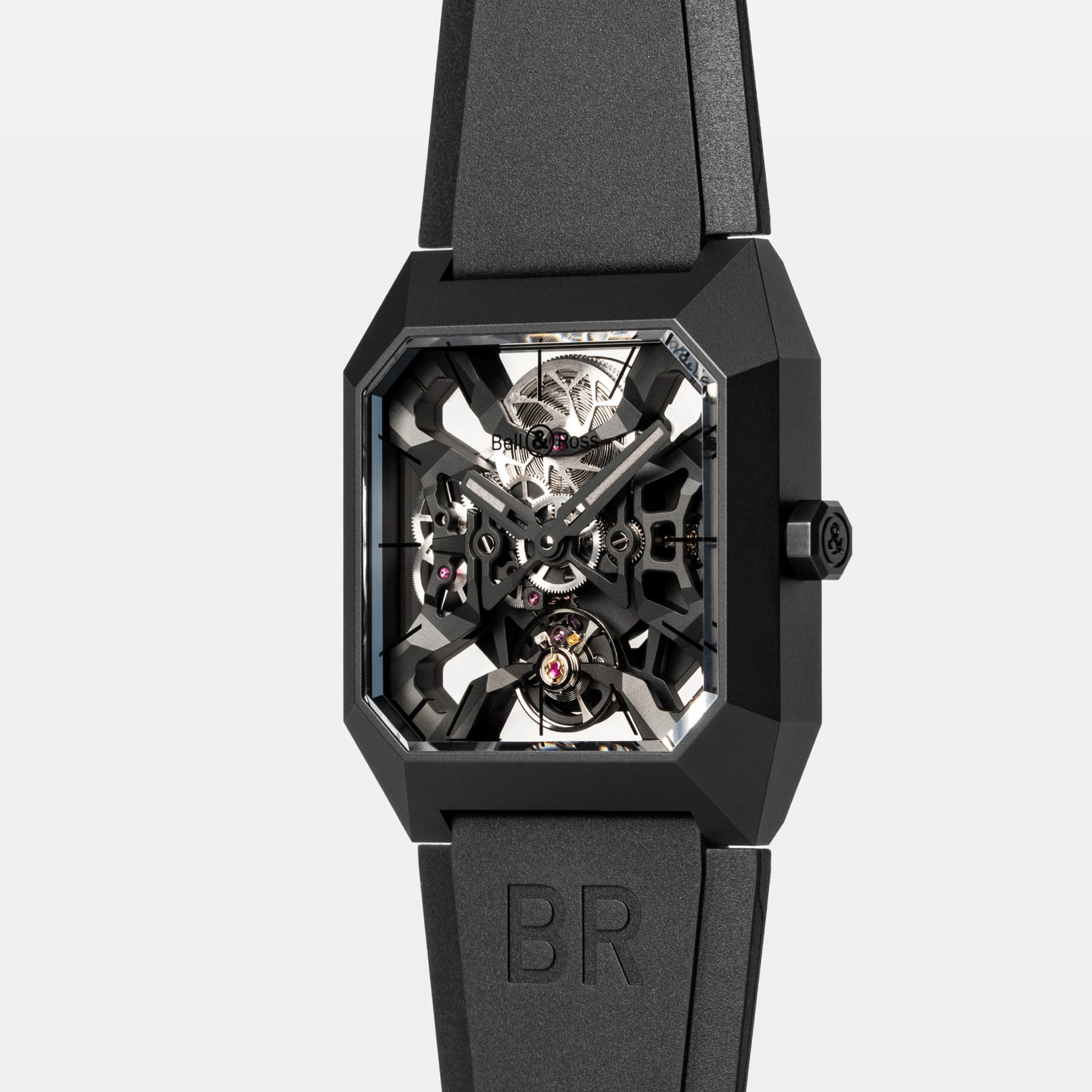 Montre Bell & Ross BR 03 Cyber Ceramic automatique bracelet caoutchouc 42 mm