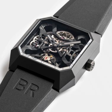 Montre Bell & Ross BR 03 Cyber Ceramic automatique bracelet caoutchouc 42 mm