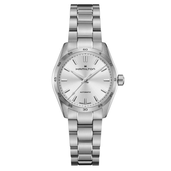Hamilton Jazzmaster Performer automatic watch silver dial steel bracelet 34 mm H36105150