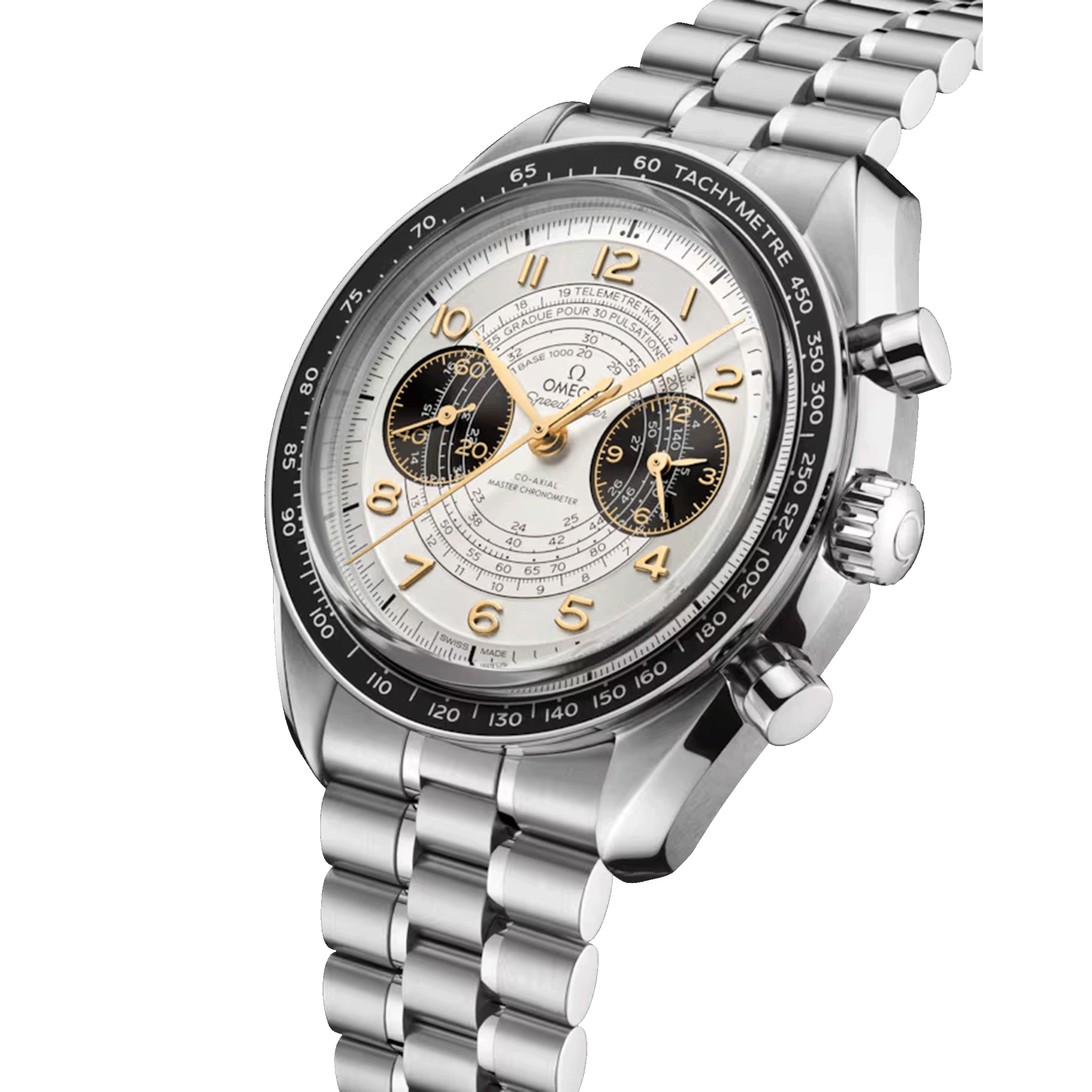 Omega Speedmaster Chronoscope "Paris 2024" Olympic Games Mechanical Chronograph silver dial steel bracelet 43 mm