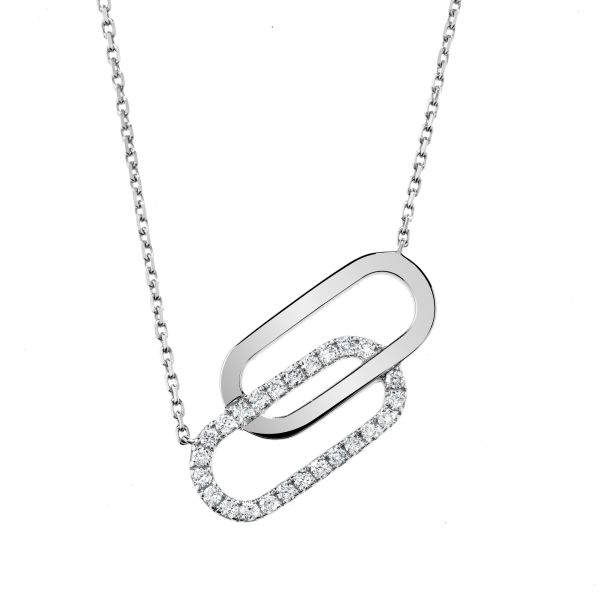 So Shocking Tandem necklace in white gold and diamonds