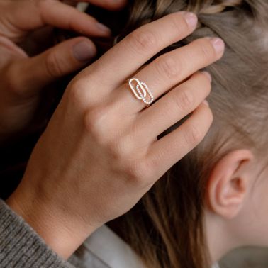 Bague So Shocking Tandem en or rose et diamants