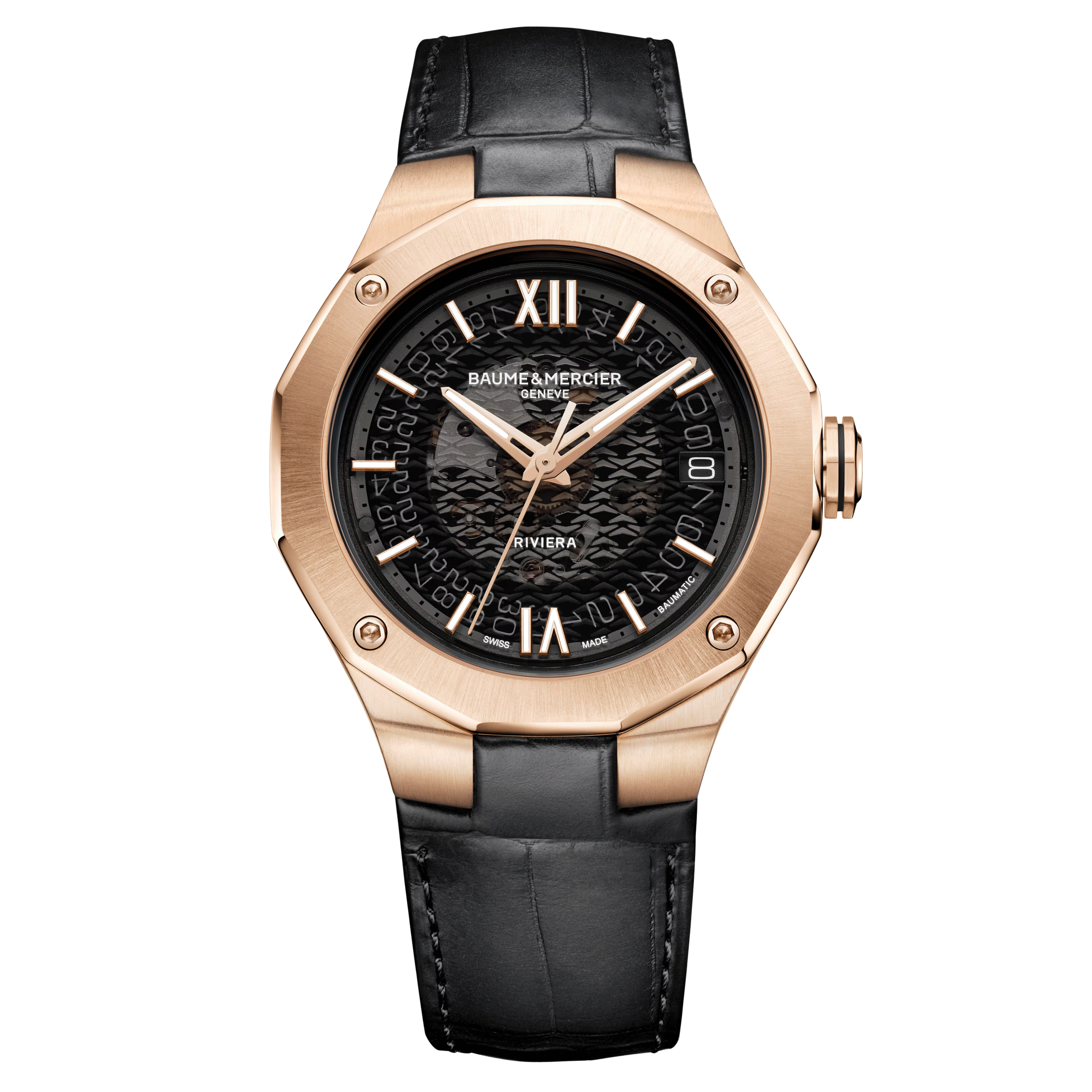 Baume mercier rose gold watch deals