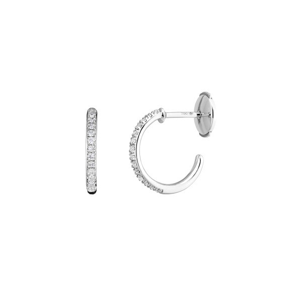 Boucles d'oreilles Demoiselle en or blanc diamants