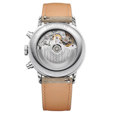 Baume et Mercier Classima Automatic Chronograph grey dial sand leather strap 42 mm 10782