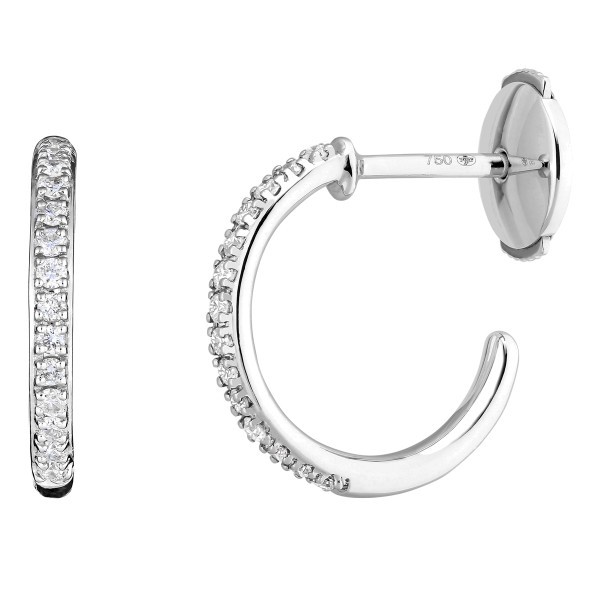 Boucles d'oreilles Demoiselle en or blanc diamants