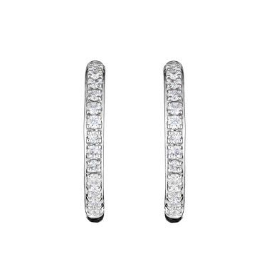 Boucles d'oreilles Demoiselle en or blanc diamants