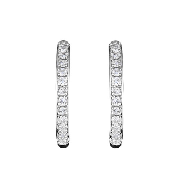 Boucles d'oreilles Demoiselle en or blanc diamants