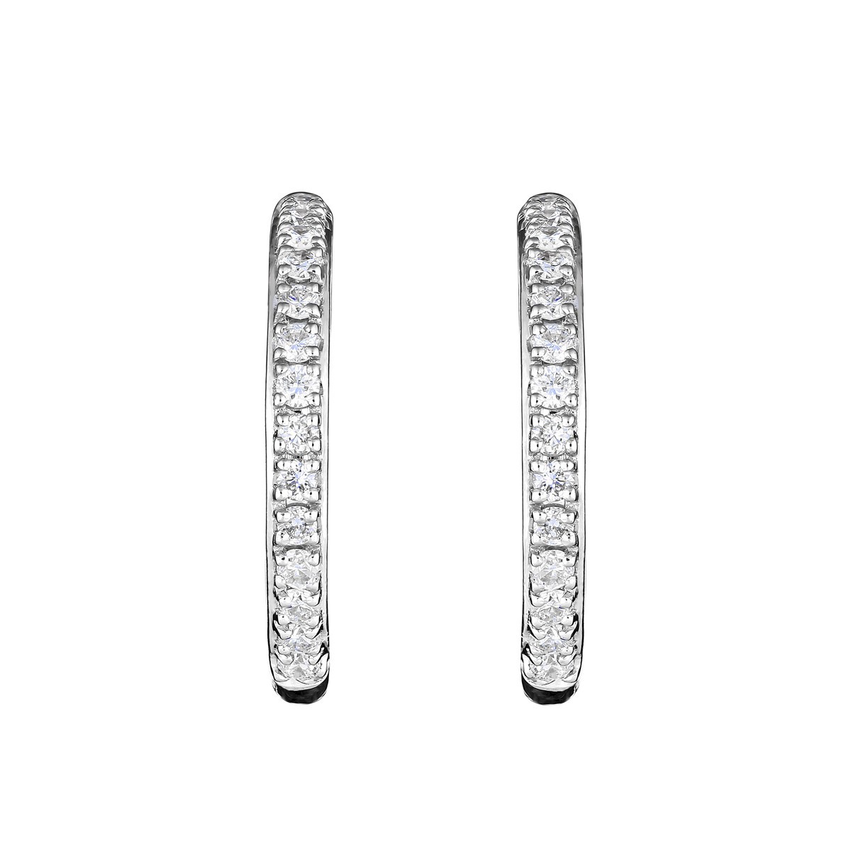 Boucles d'oreilles Demoiselle en or blanc diamants