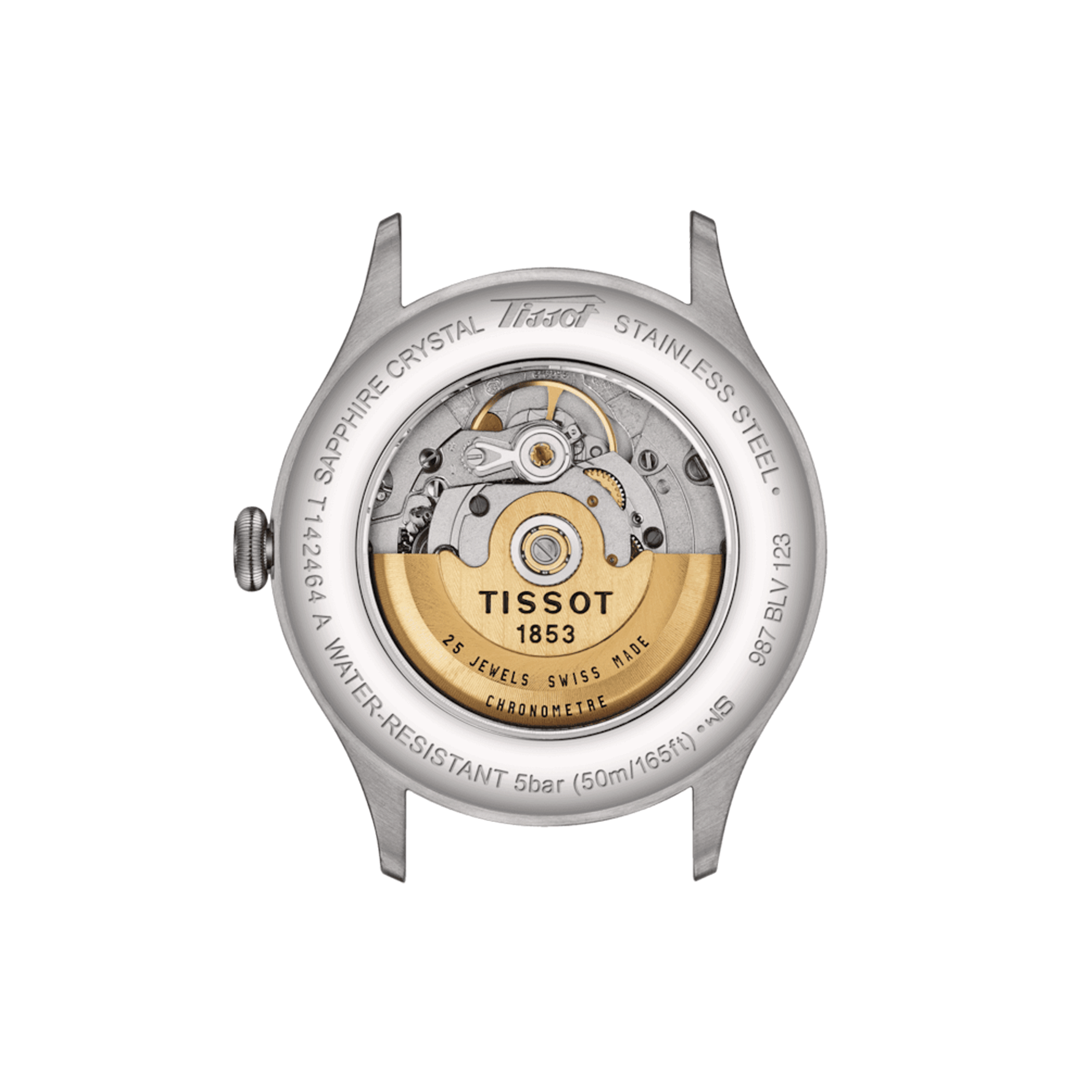 Montre Tissot Heritage COSC 1938 automatique cadran rose bracelet cuir gris 39mm T142.464.16.332.00