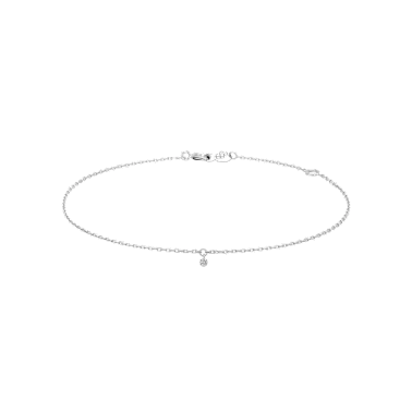 Bracelet La Brune et La Blonde 360° en or blanc diamant taille brillant 0,07 carat - Soldat_PL