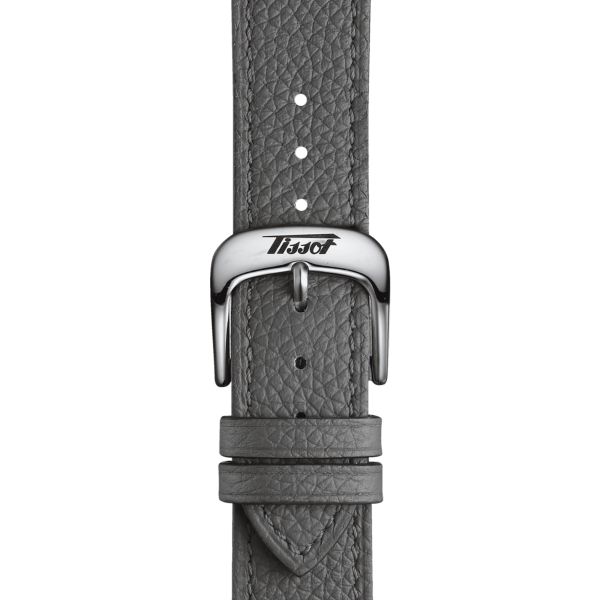 Tissot Heritage COSC 1938 automatic watch pink dial grey leather strap 39 mm T142.464.16.332.00