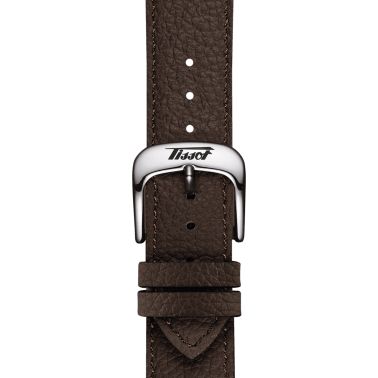 Tissot Heritage COSC 1938 automatic watch anthracite dial brown leather strap 39 mm T142.464.16.062.00