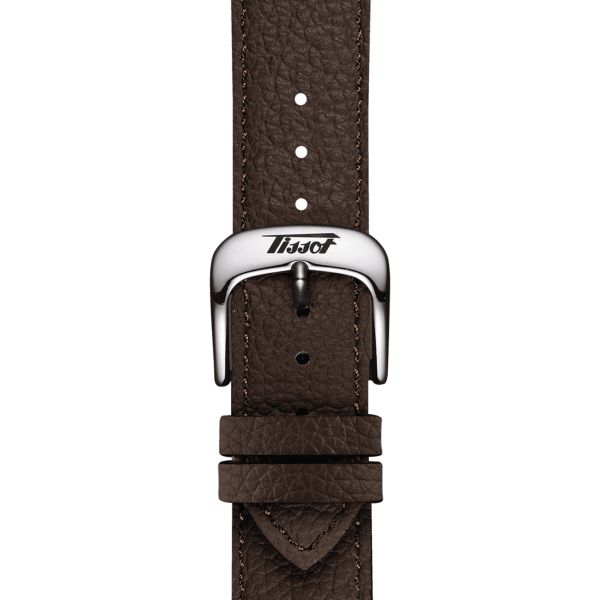 Tissot Heritage COSC 1938 automatic watch anthracite dial brown leather strap 39 mm T142.464.16.062.00