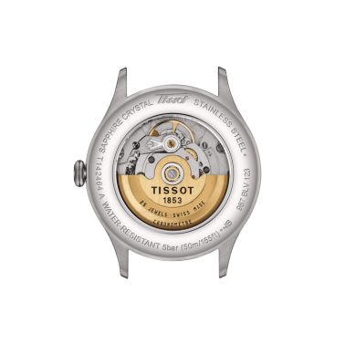 Tissot Heritage COSC 1938 automatic watch anthracite dial brown leather strap 39 mm T142.464.16.062.00