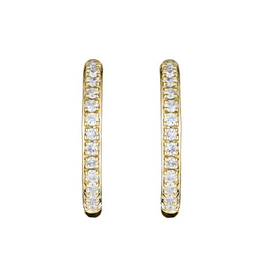 Boucles d'oreilles Demoiselle en or jaune diamants
