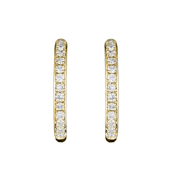Boucles d'oreilles Demoiselle en or jaune diamants