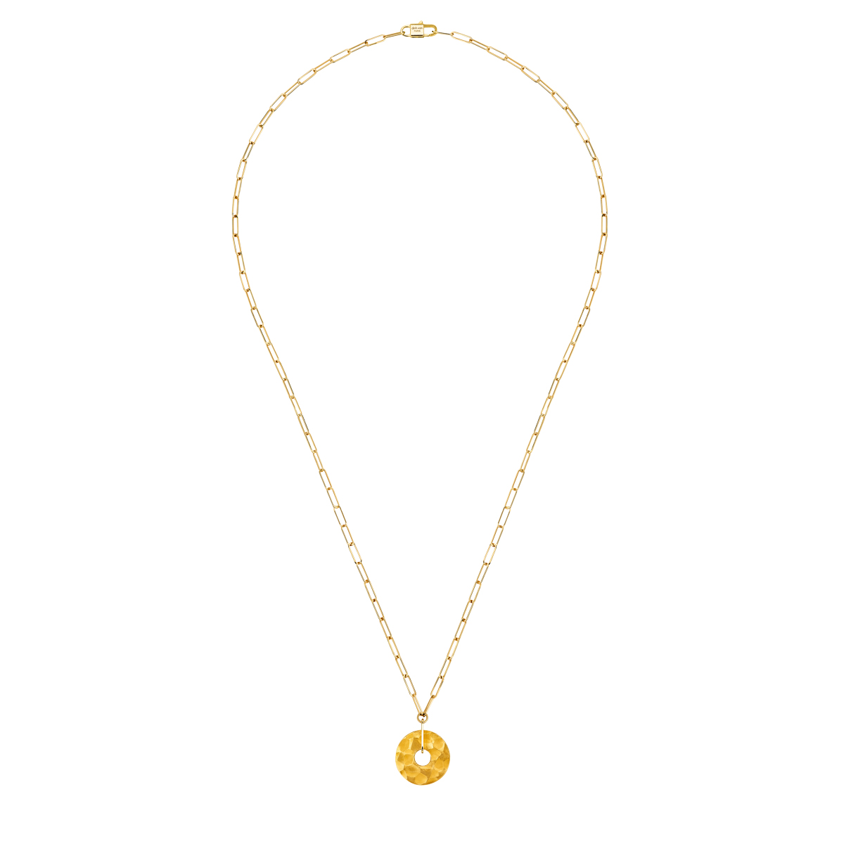 Collier dinh van Pi 14 mm en or jaune