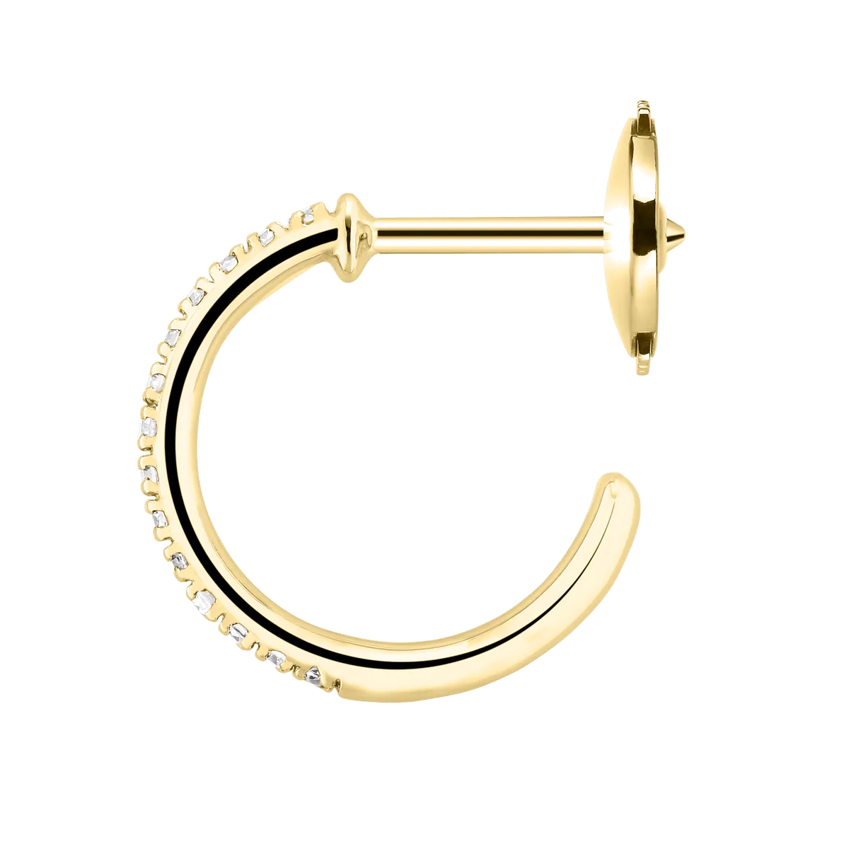 Boucles d'oreilles Demoiselle en or jaune diamants