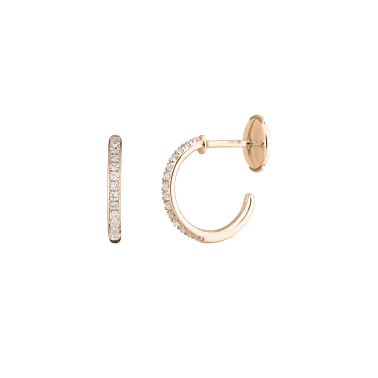 Boucles d'oreilles Demoiselle en or rose diamants