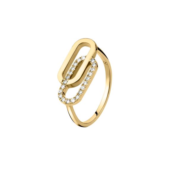 So Shocking Tandem ring in yellow gold and diamonds